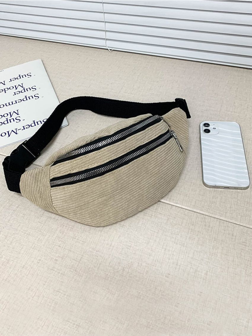 Corduroy Zip Fanny Pack