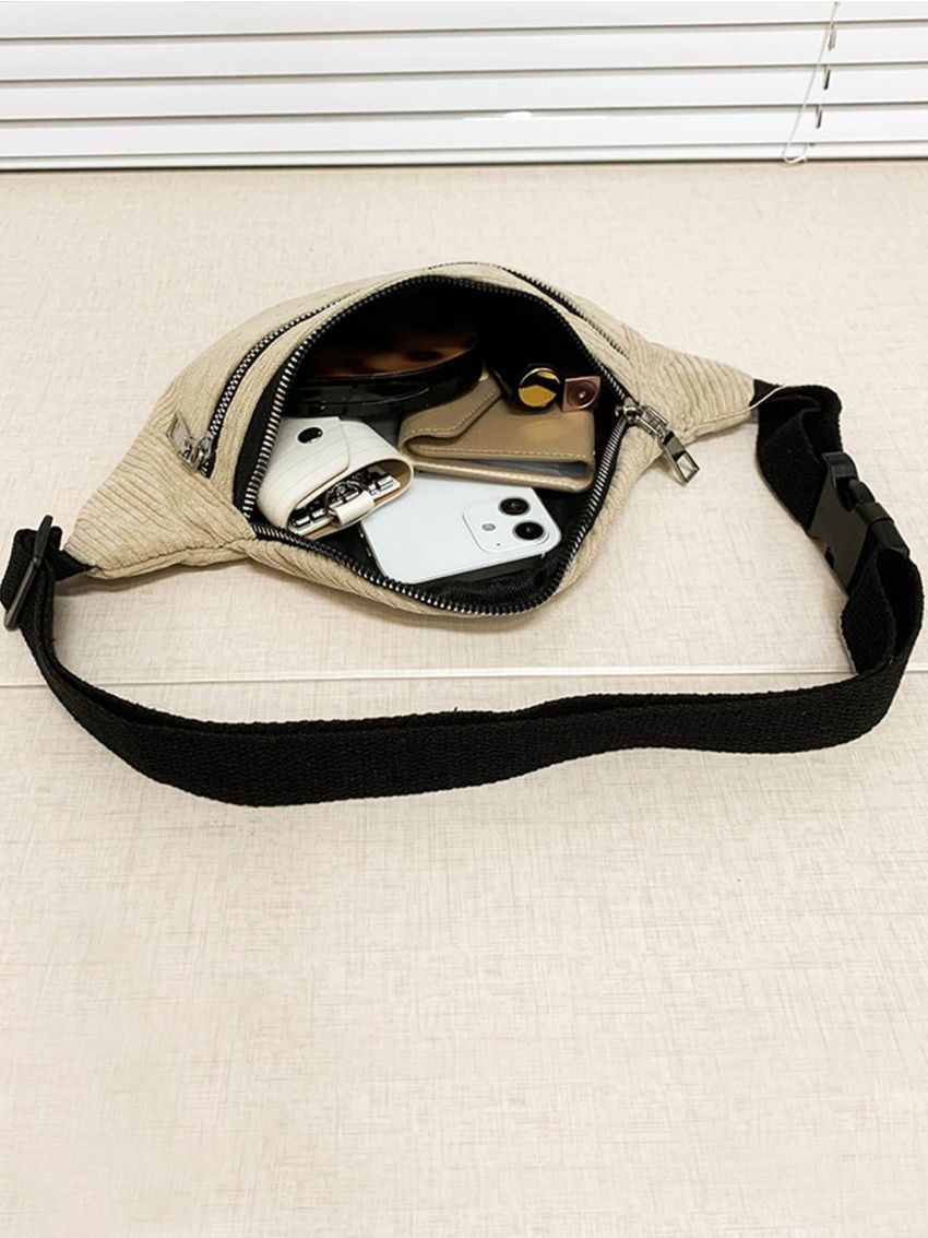 Corduroy Zip Fanny Pack