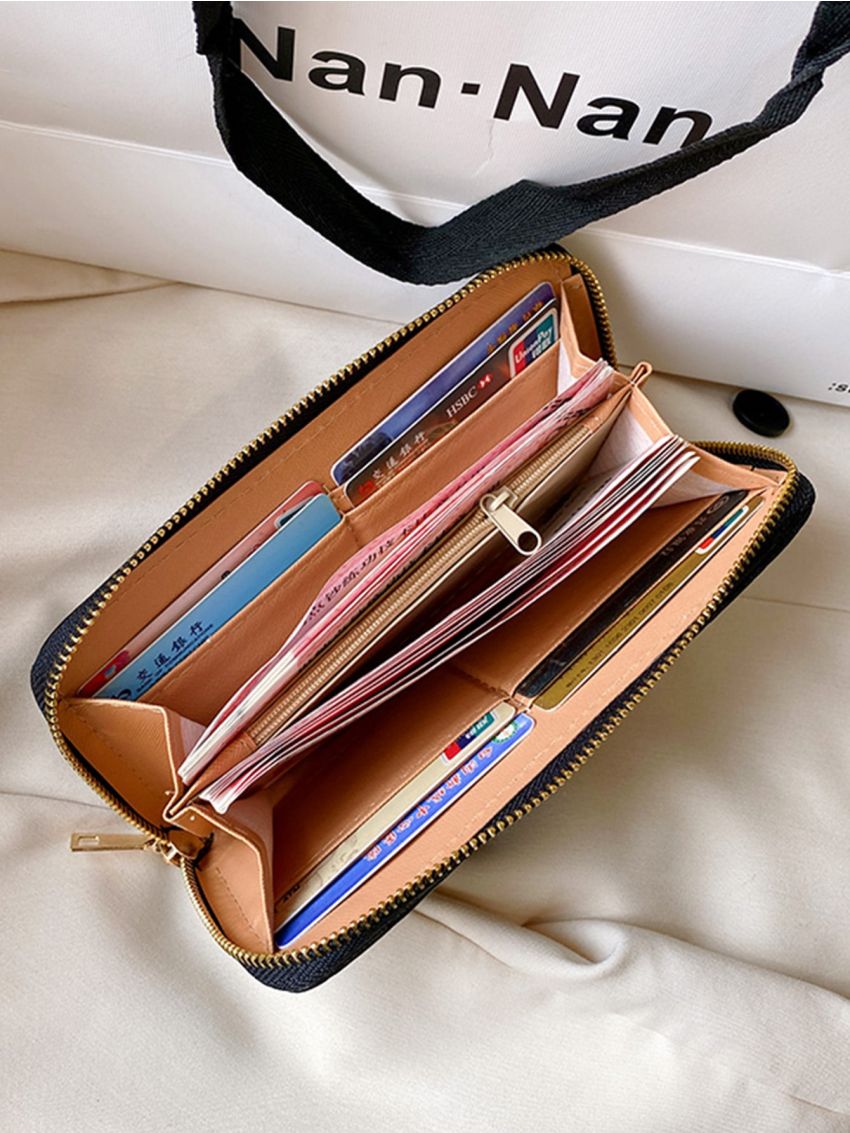 Minimalist Stone Grain Long Wallet