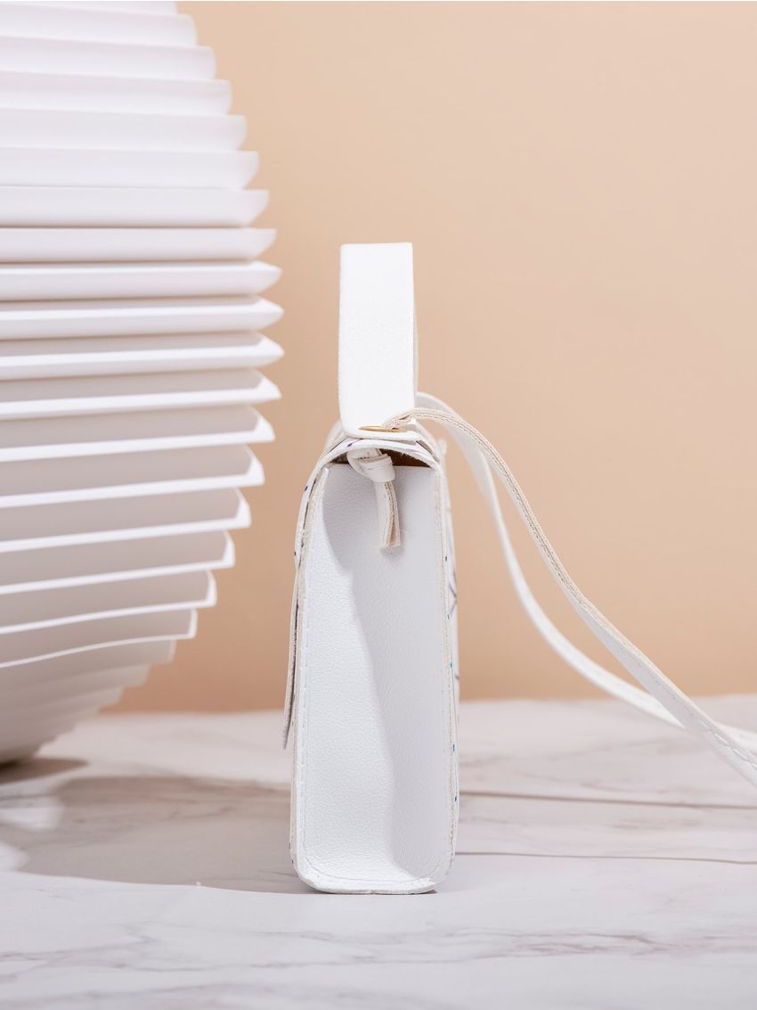 Mini Colorblock Geo Graphic Flap Square Bag