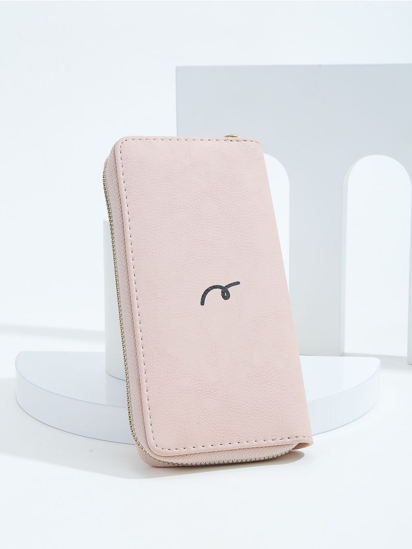 Cartoon Pig Design Long Wallet
