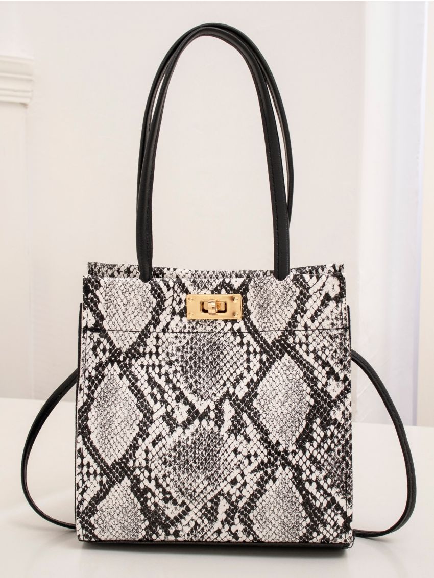 Mini Snakeskin Pattern Shoulder Bag