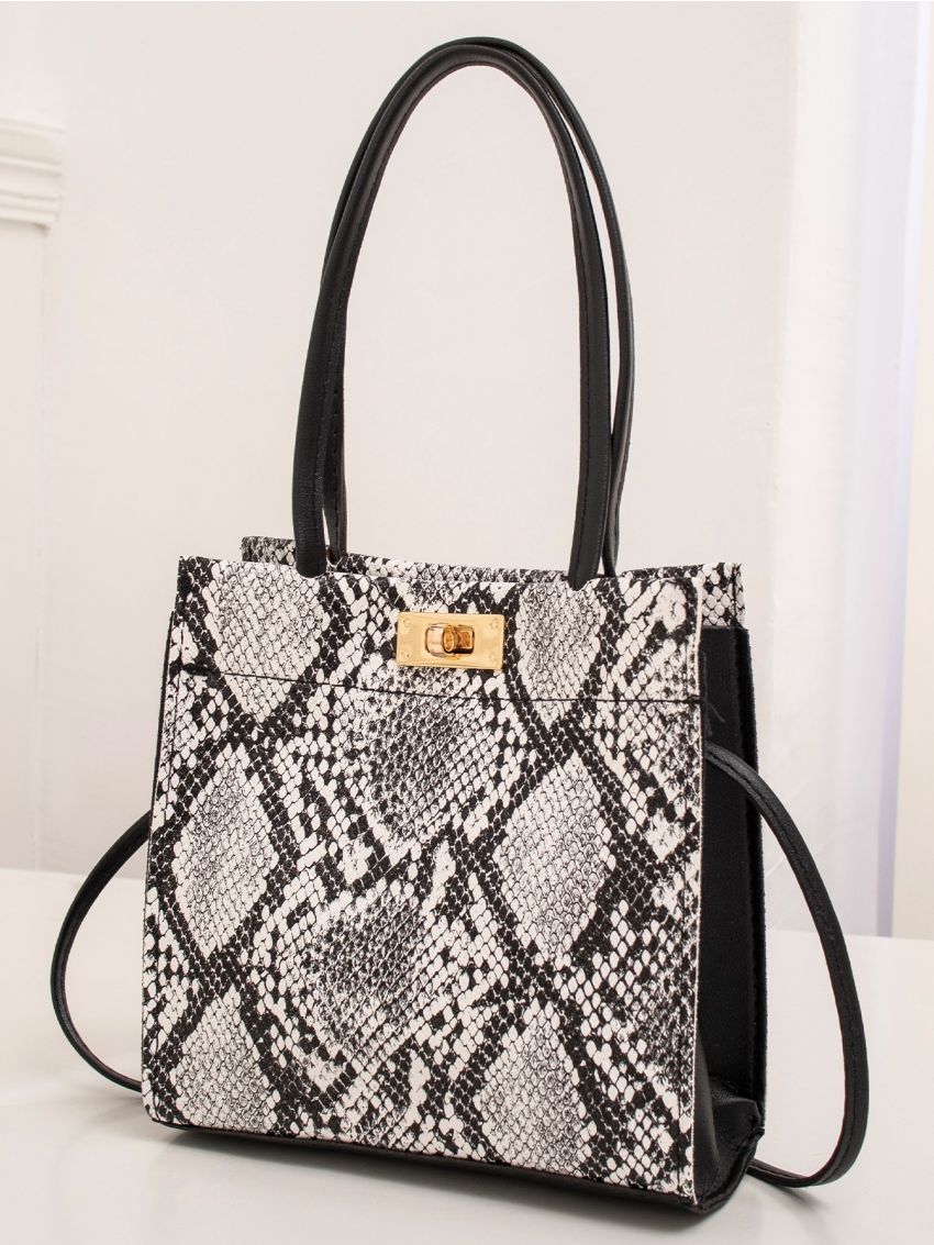 Mini Snakeskin Pattern Shoulder Bag