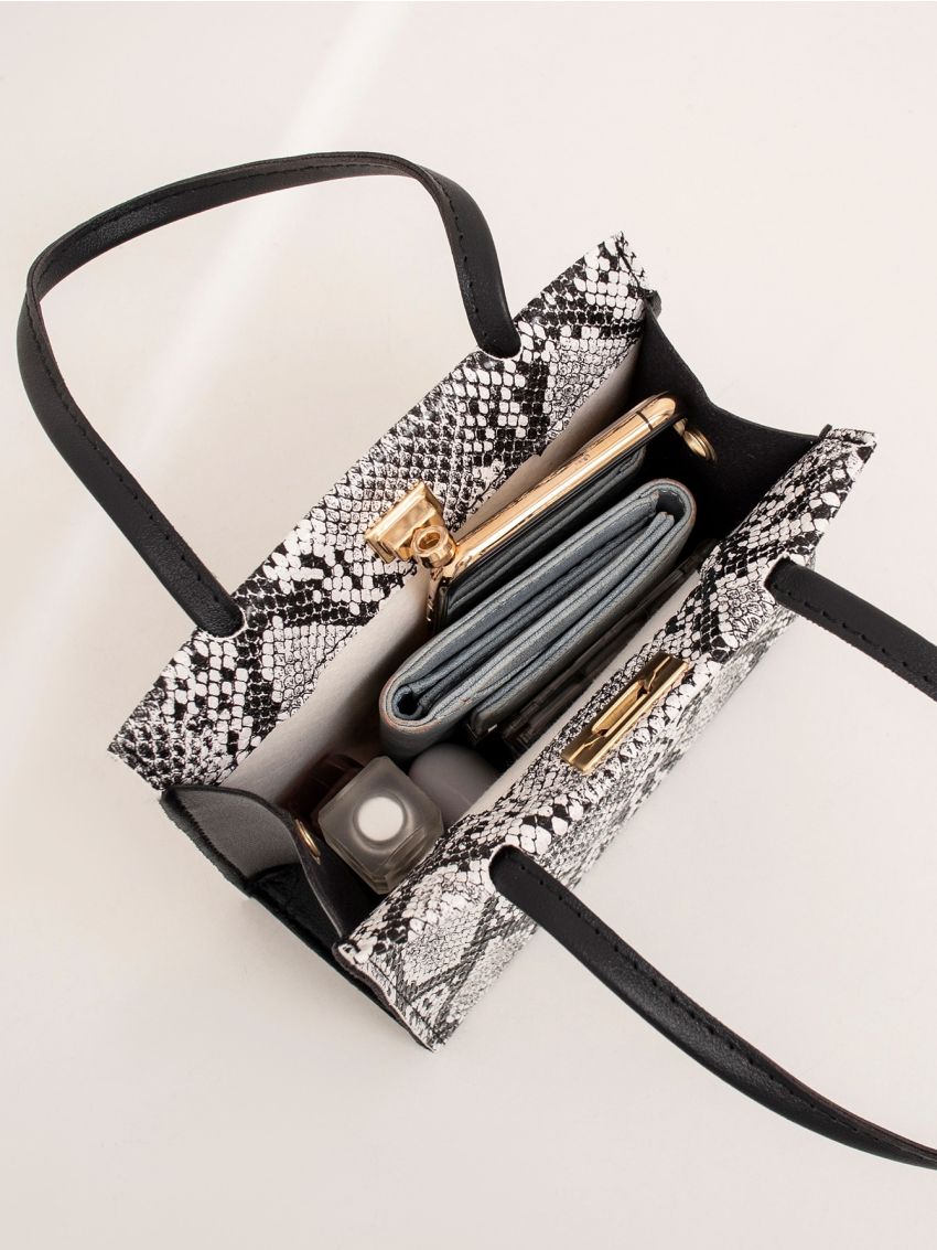 Mini Snakeskin Pattern Shoulder Bag