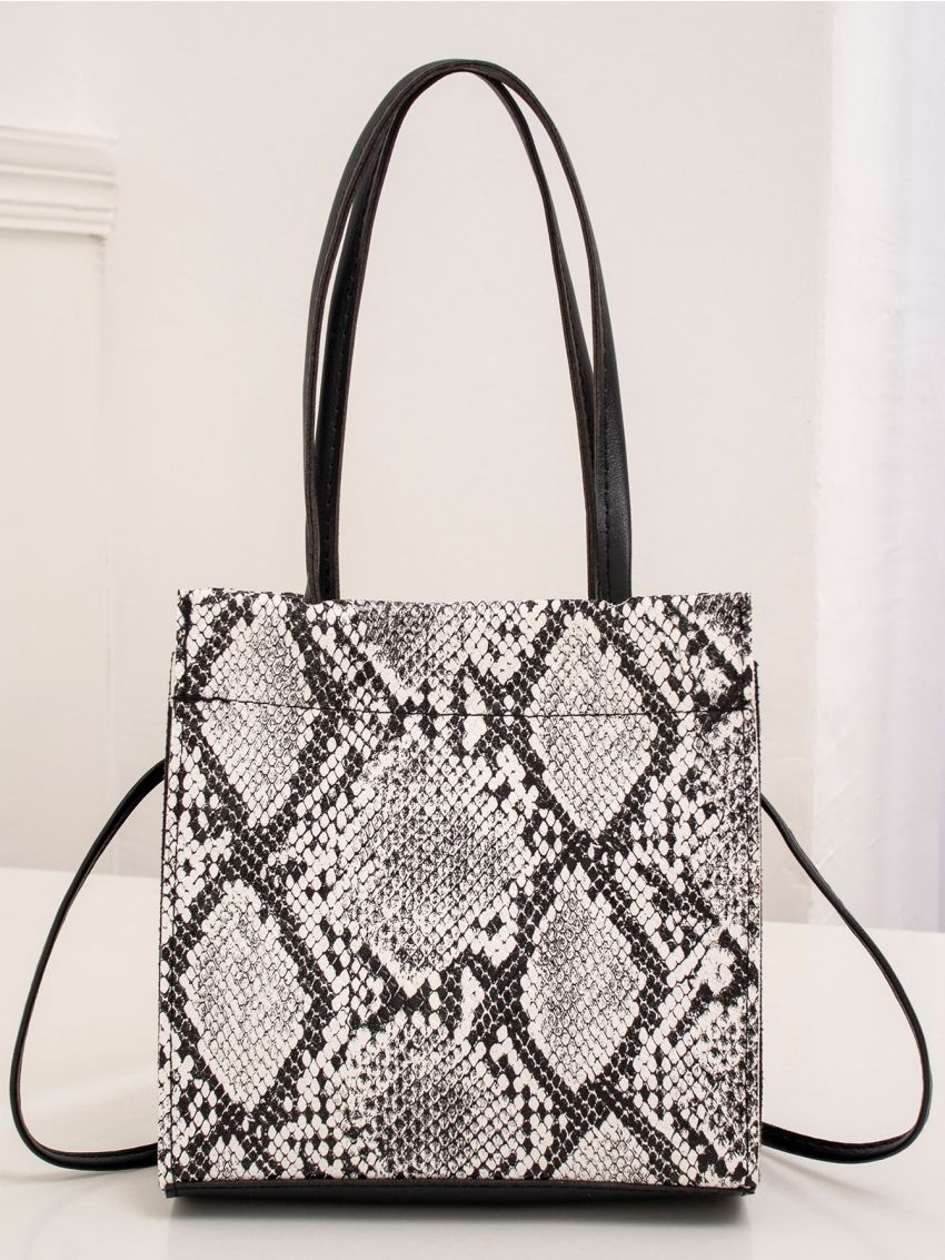 Mini Snakeskin Pattern Shoulder Bag