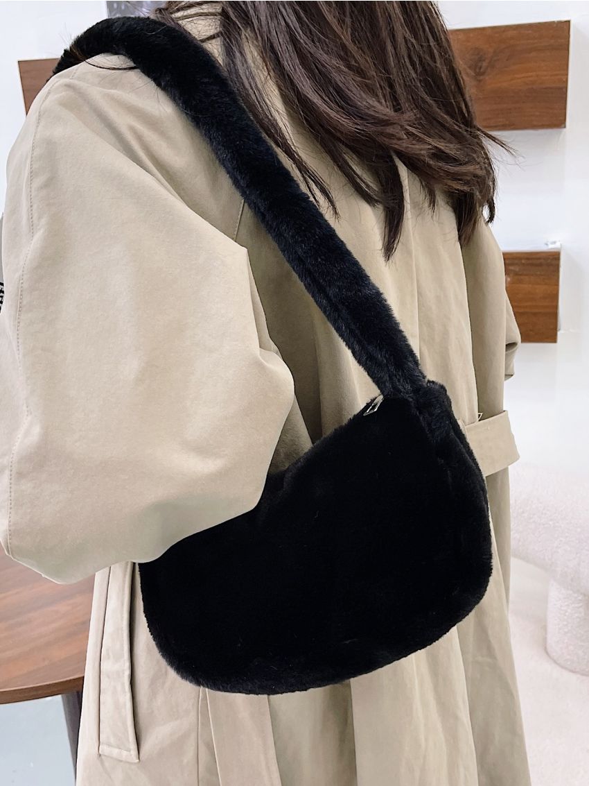 Minimalist Fluffy Shoulder Bag