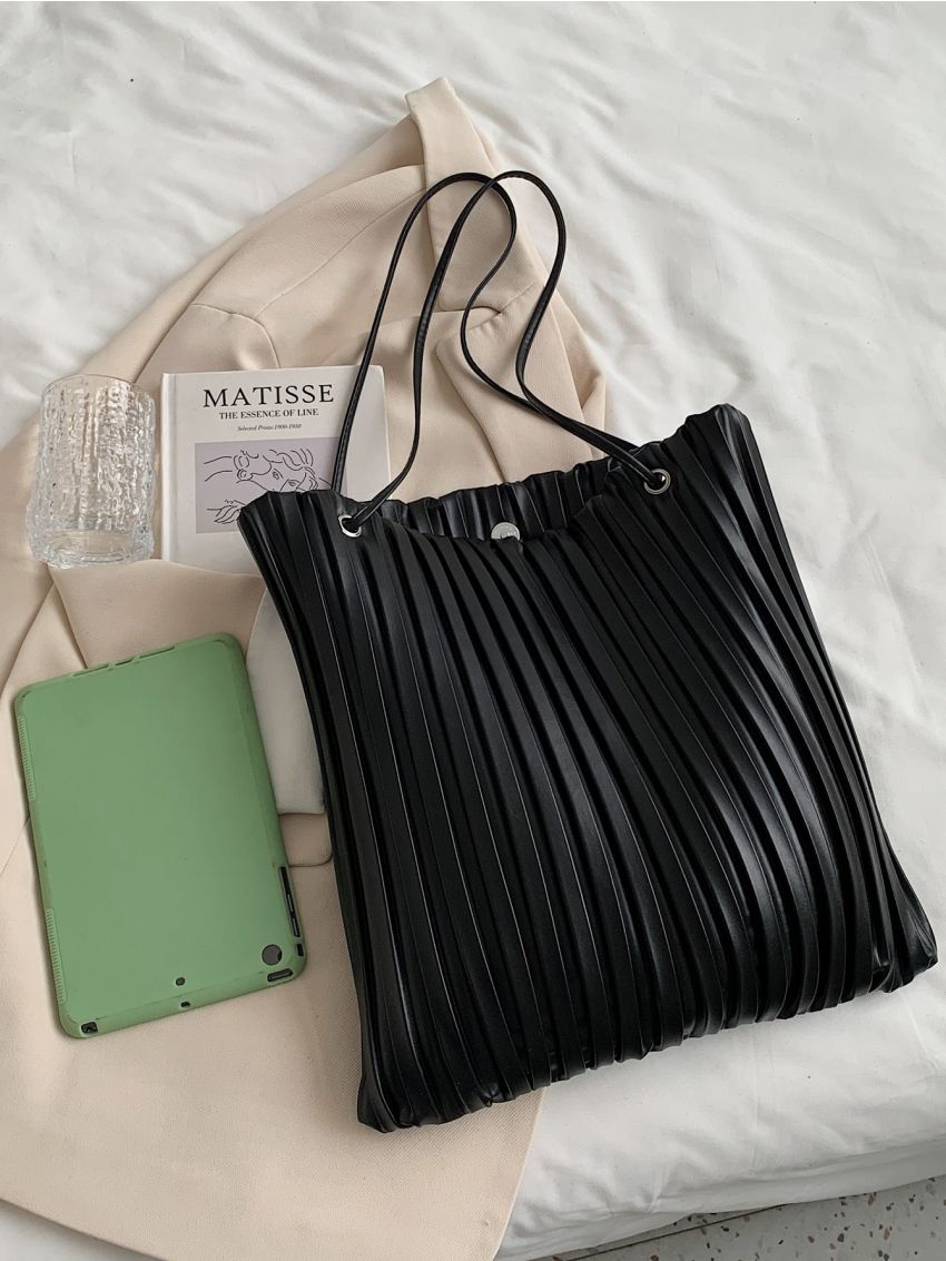 Minimalist Ruched Design Shoulder Tote Bag