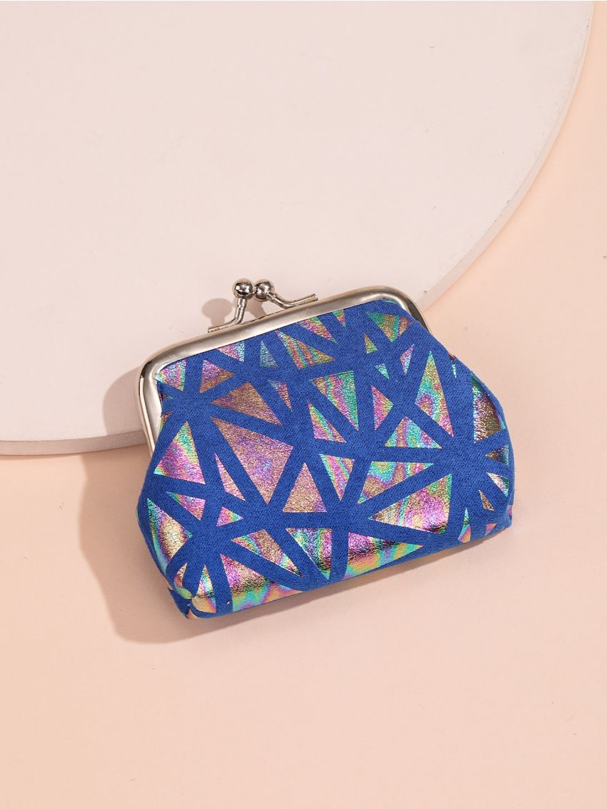 Holographic Geometric Graphic Coin Purse