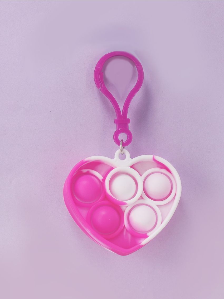 Tie Dye Heart Decor Bag Charm