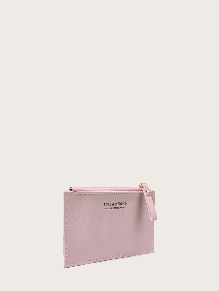 Letter Graphic Short Purse