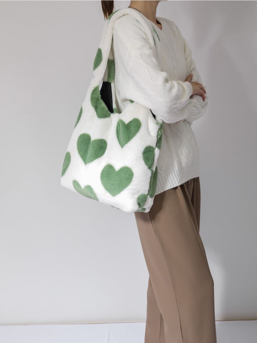 Heart Graphic Shopper Bag