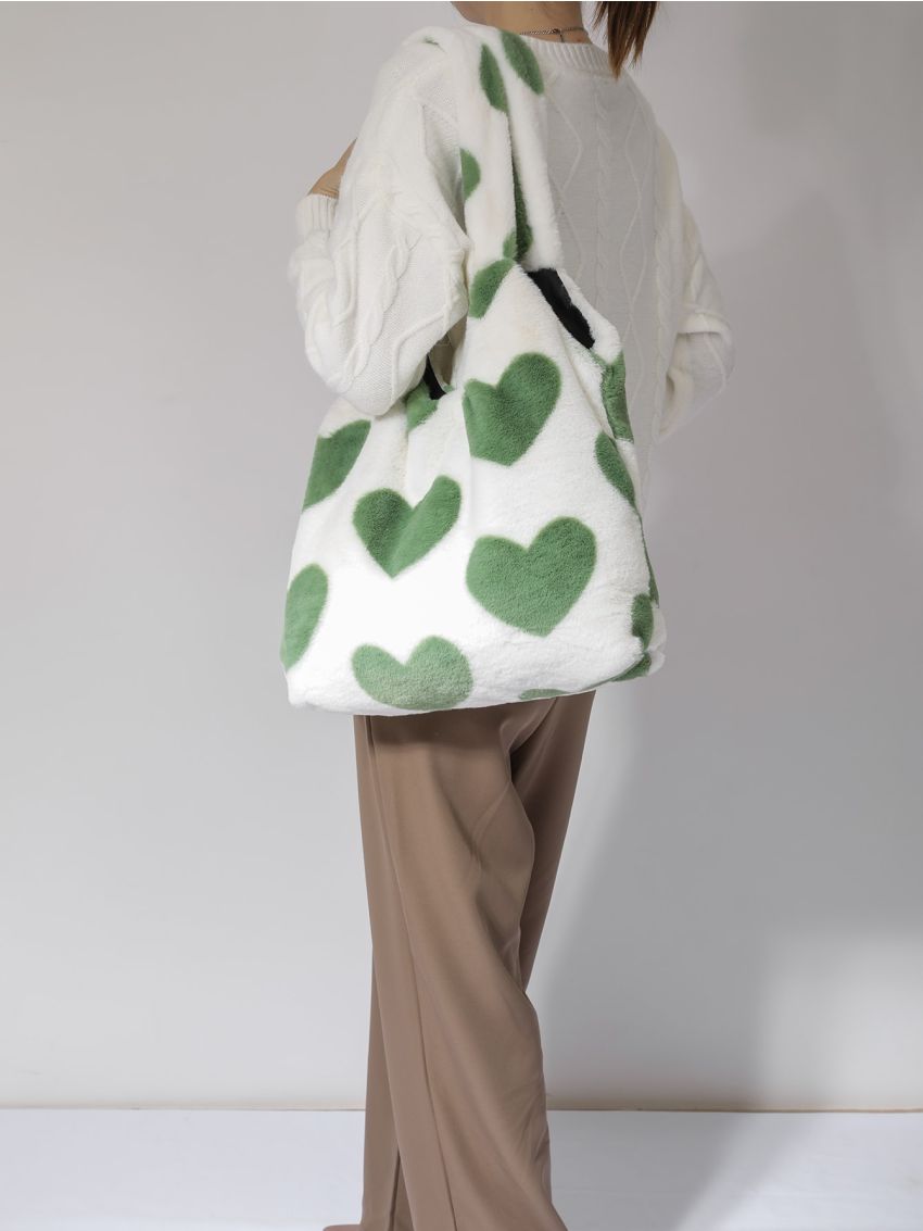 Heart Graphic Shopper Bag