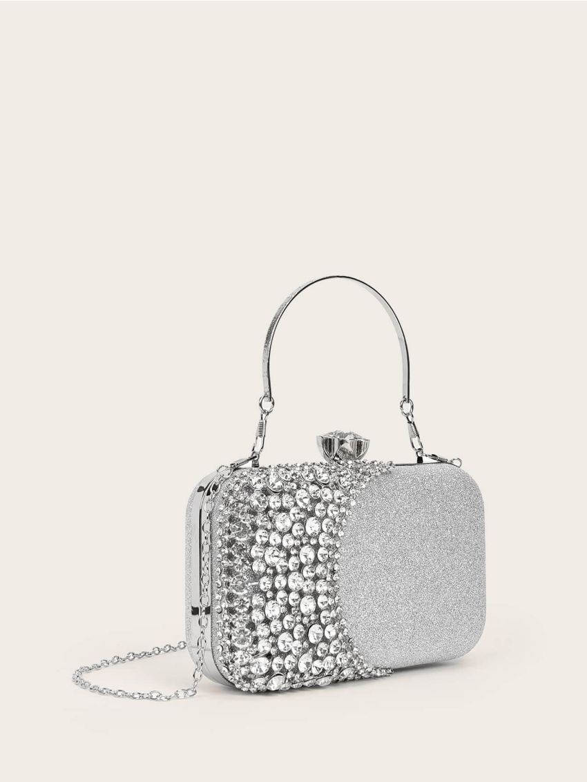 Rhinestone & Glitter Decor Box Bag