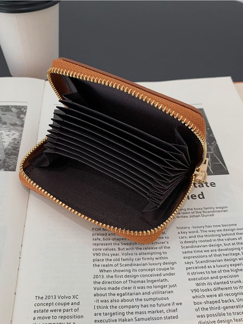 Large Floral Pattern Small Wallet Multi-Card Card Organizer For Storage Credit Cards