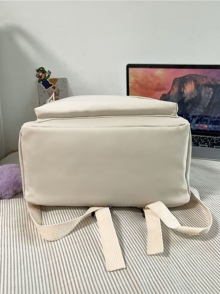 Letter Tab Decor School Bag