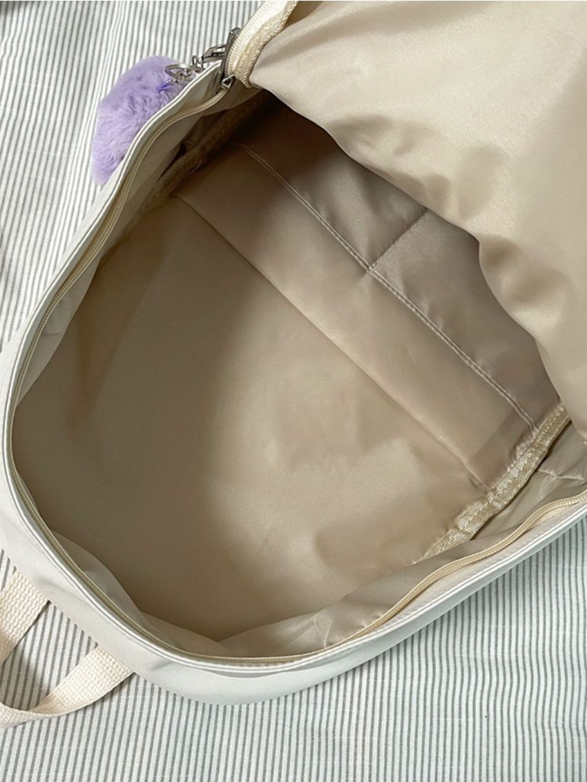 Letter Tab Decor School Bag