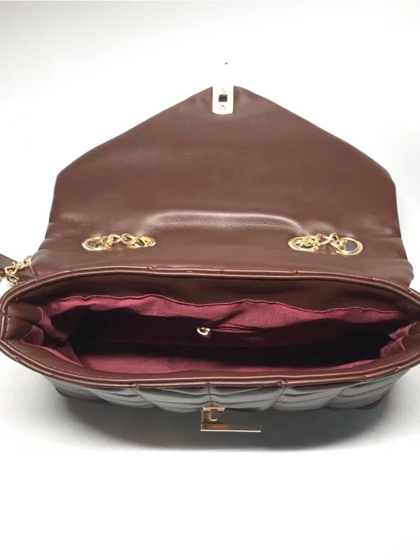 Minimalist Textured Flap Square Bag