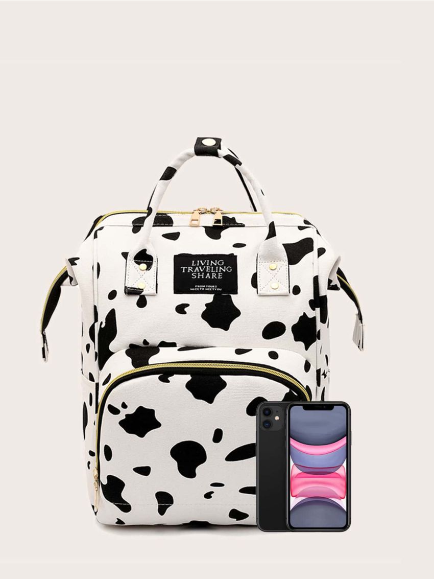 Cow Print Backpack