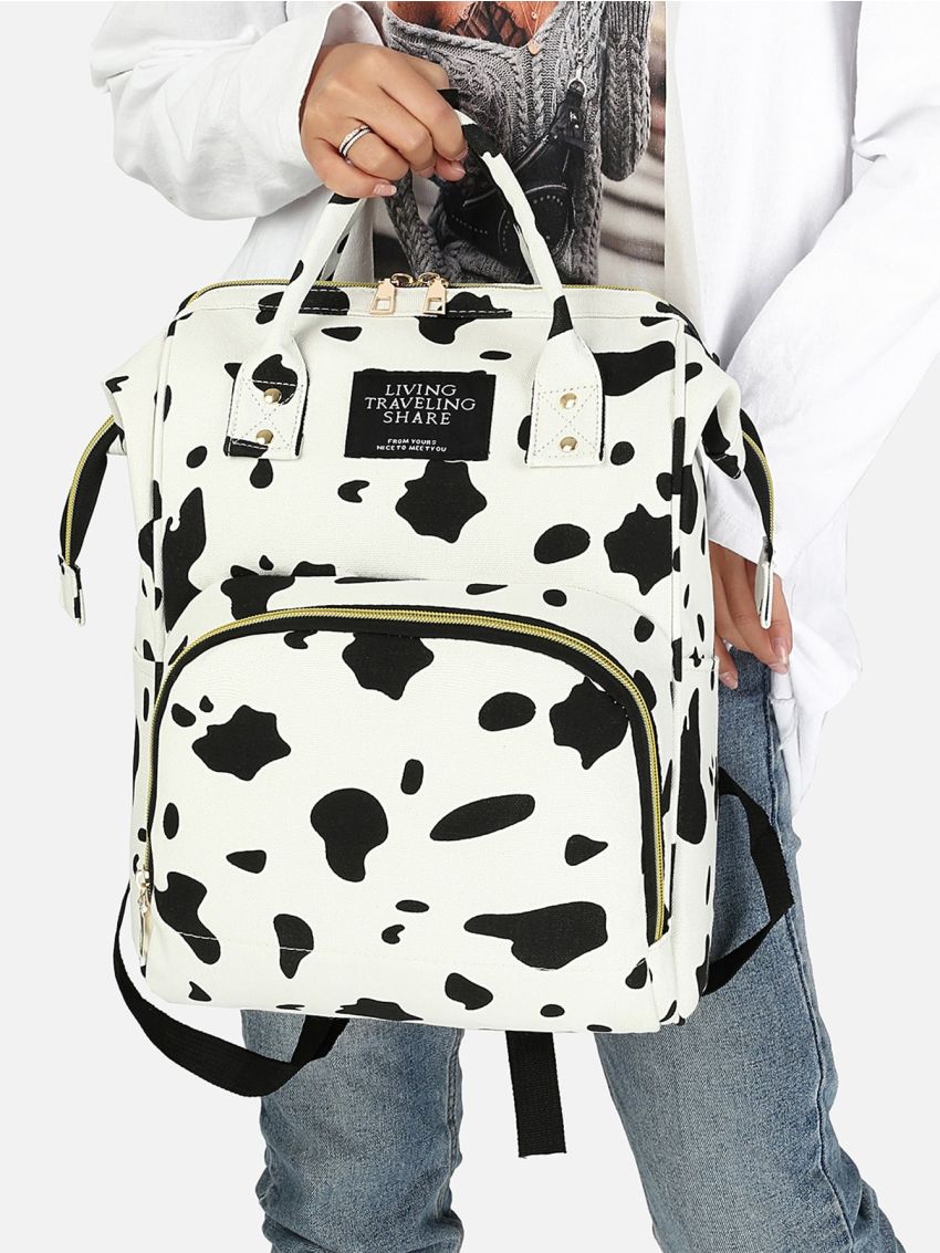 Cow Print Backpack