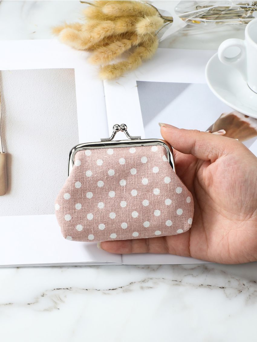 Polka Dot Kiss Lock Coin Purse