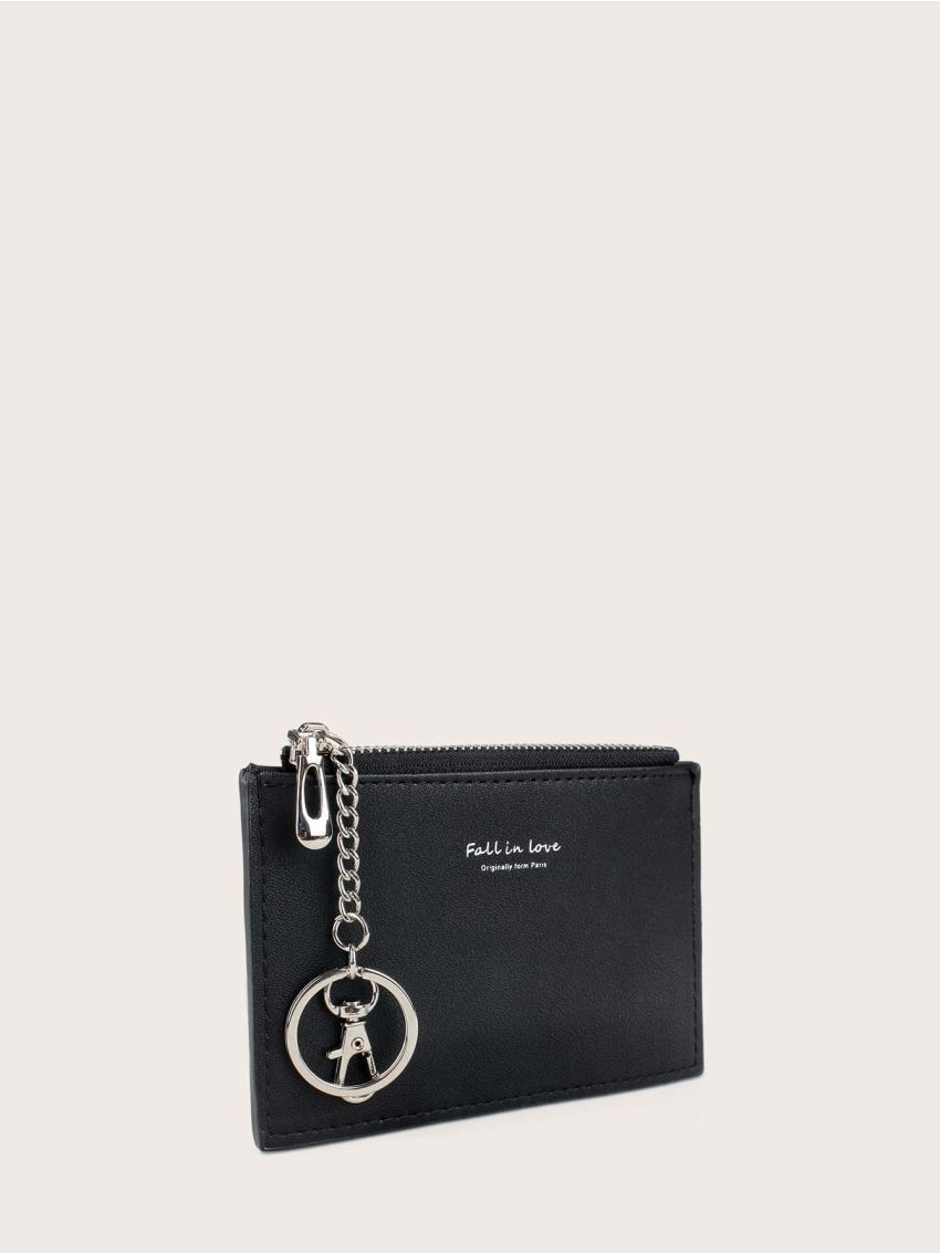 Letter Graphic Purse With Card Holder