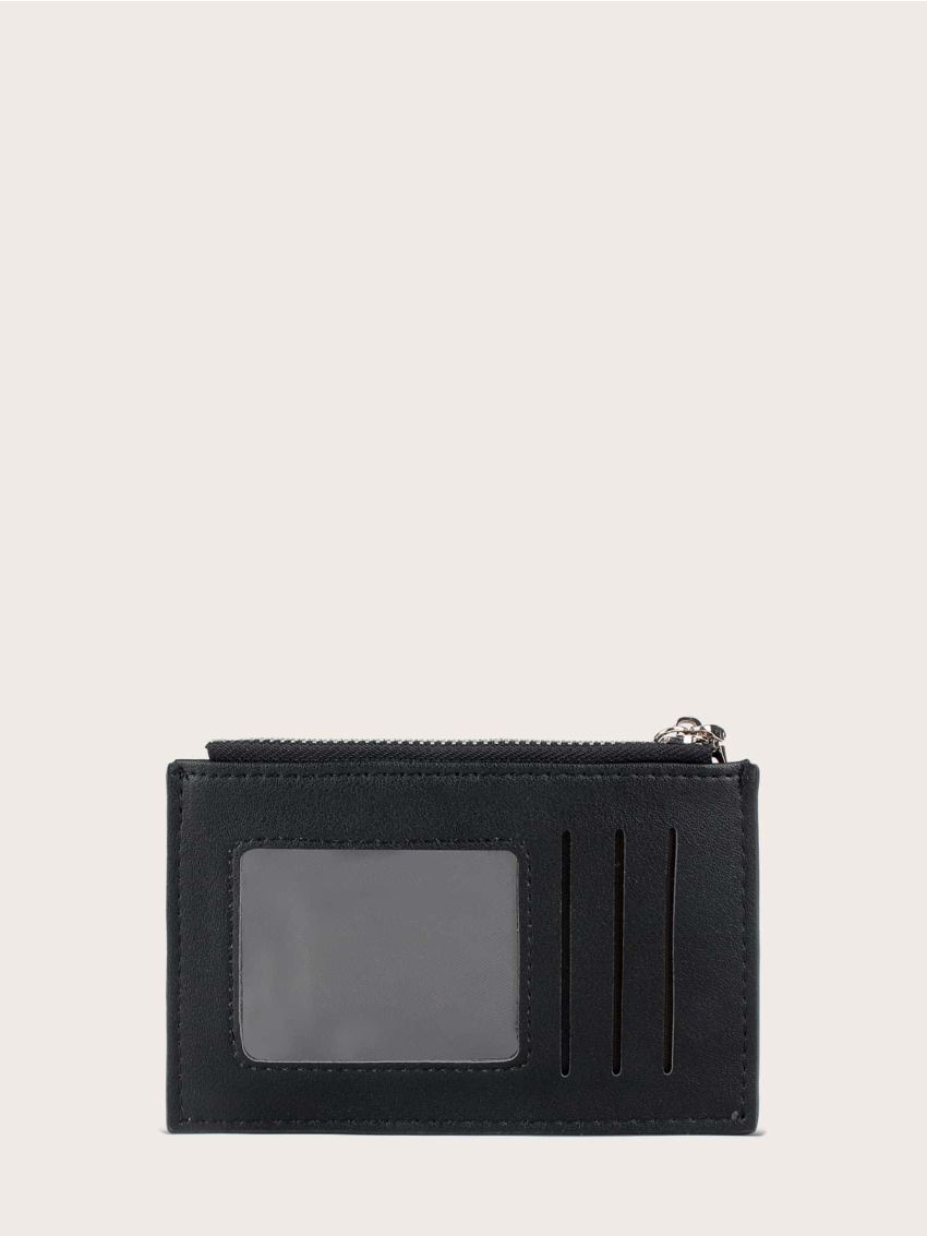 Letter Graphic Purse With Card Holder