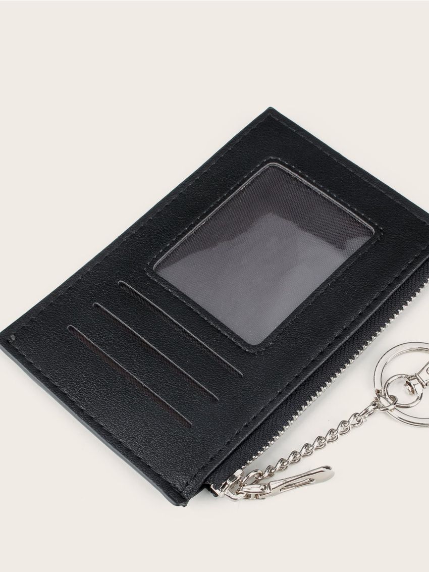 Letter Graphic Purse With Card Holder