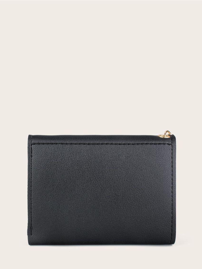 Heart Embroidered Tassel Decor Purse