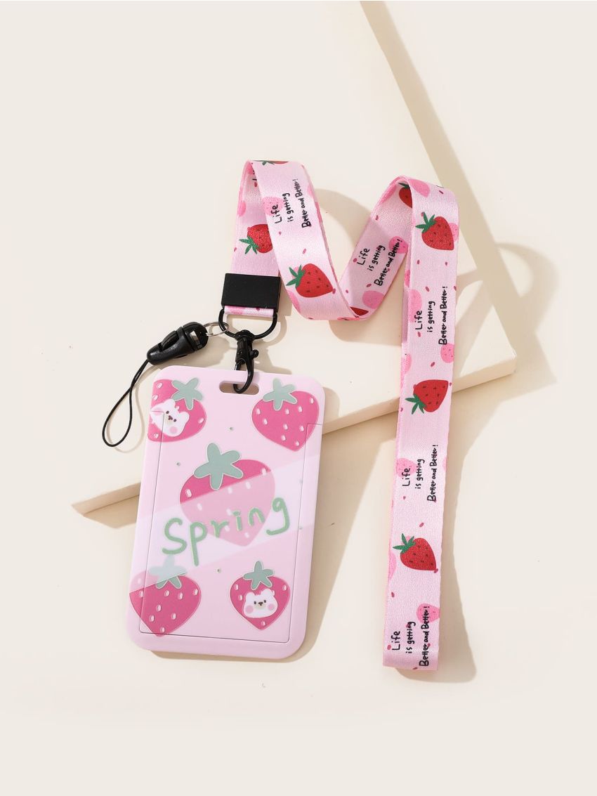 Cartoon & Fruit Graphic Card Holder