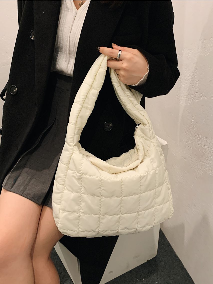 Minimalist Textured Shoulder Bag
