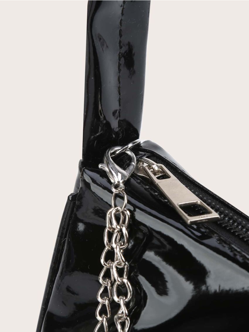 Mini Metal Butterfly Decor Baguette Bag