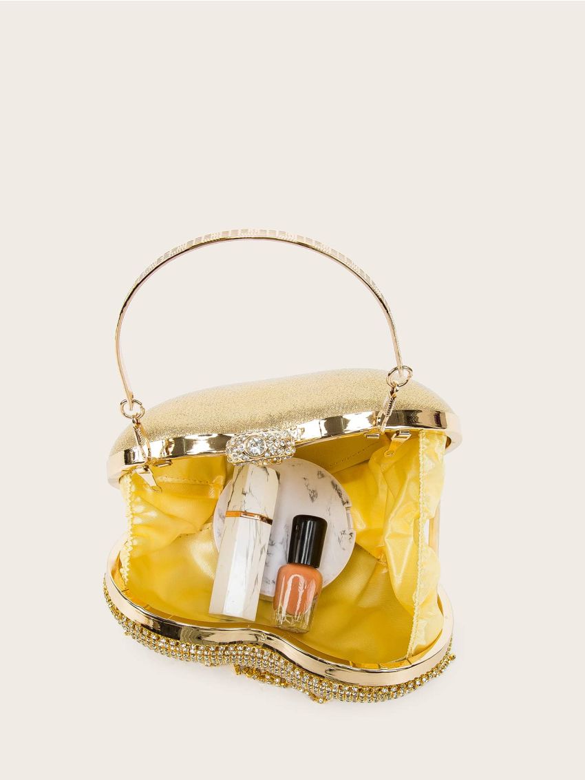 Mini Rhinestone Decor Chain Evening Bag