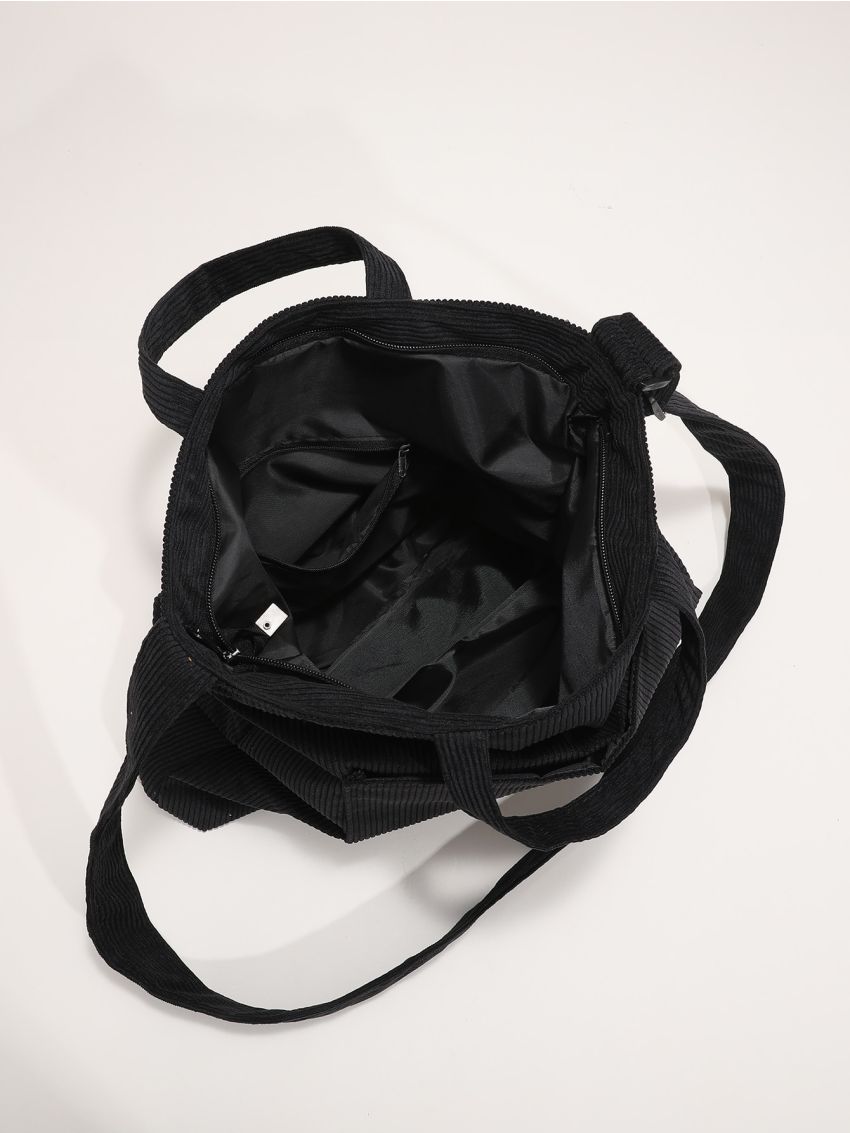 Corduroy Large Capacity Shopper Bag