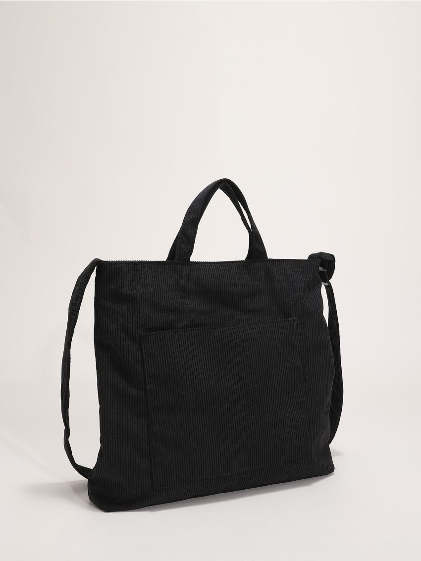 Corduroy Large Capacity Shopper Bag