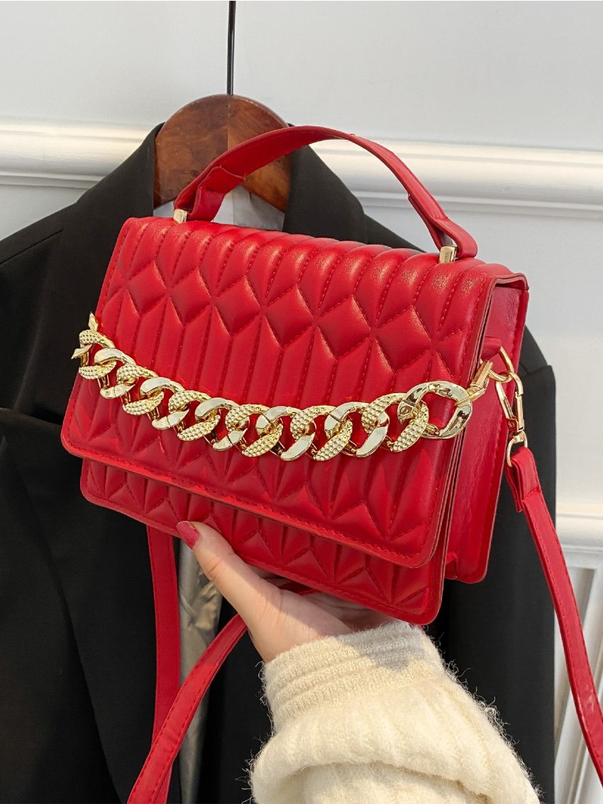 Mini Quilted Chain Square Bag
