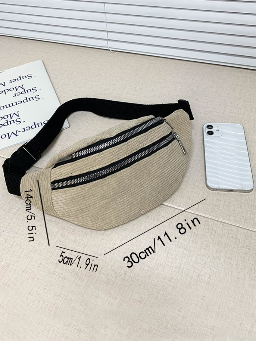 Corduroy Zip Fanny Pack