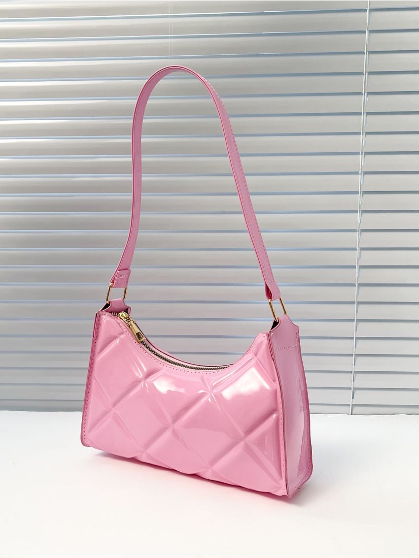 Minimalist Embossed Baguette Bag