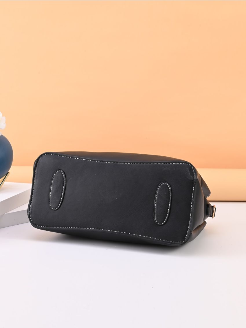 Letter Patch Square Bag