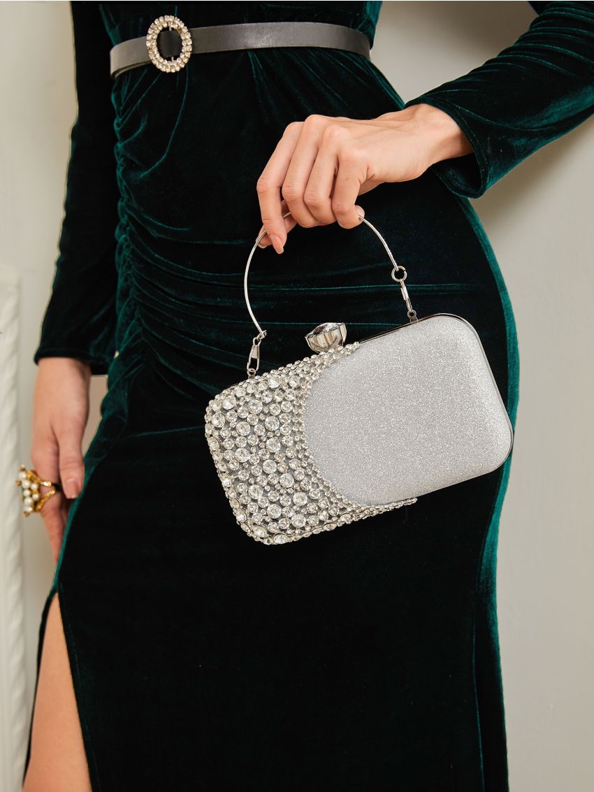 Rhinestone & Glitter Decor Box Bag