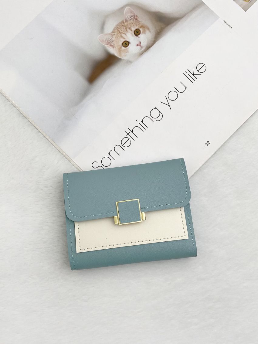 Two Tone Fold Small Wallet