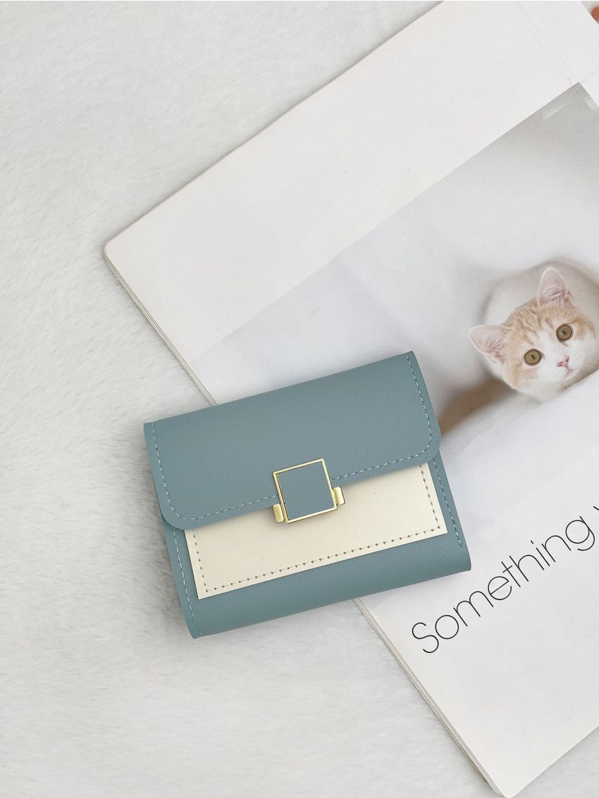 Two Tone Fold Small Wallet