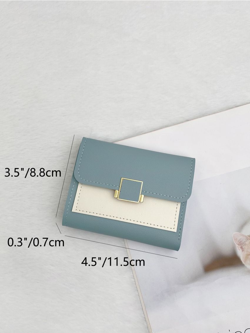 Two Tone Fold Small Wallet