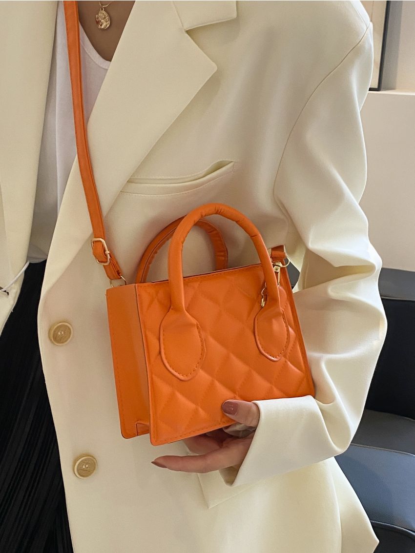 Mini Minimalist Quilted Square Bag