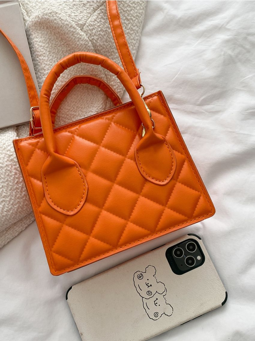 Mini Minimalist Quilted Square Bag