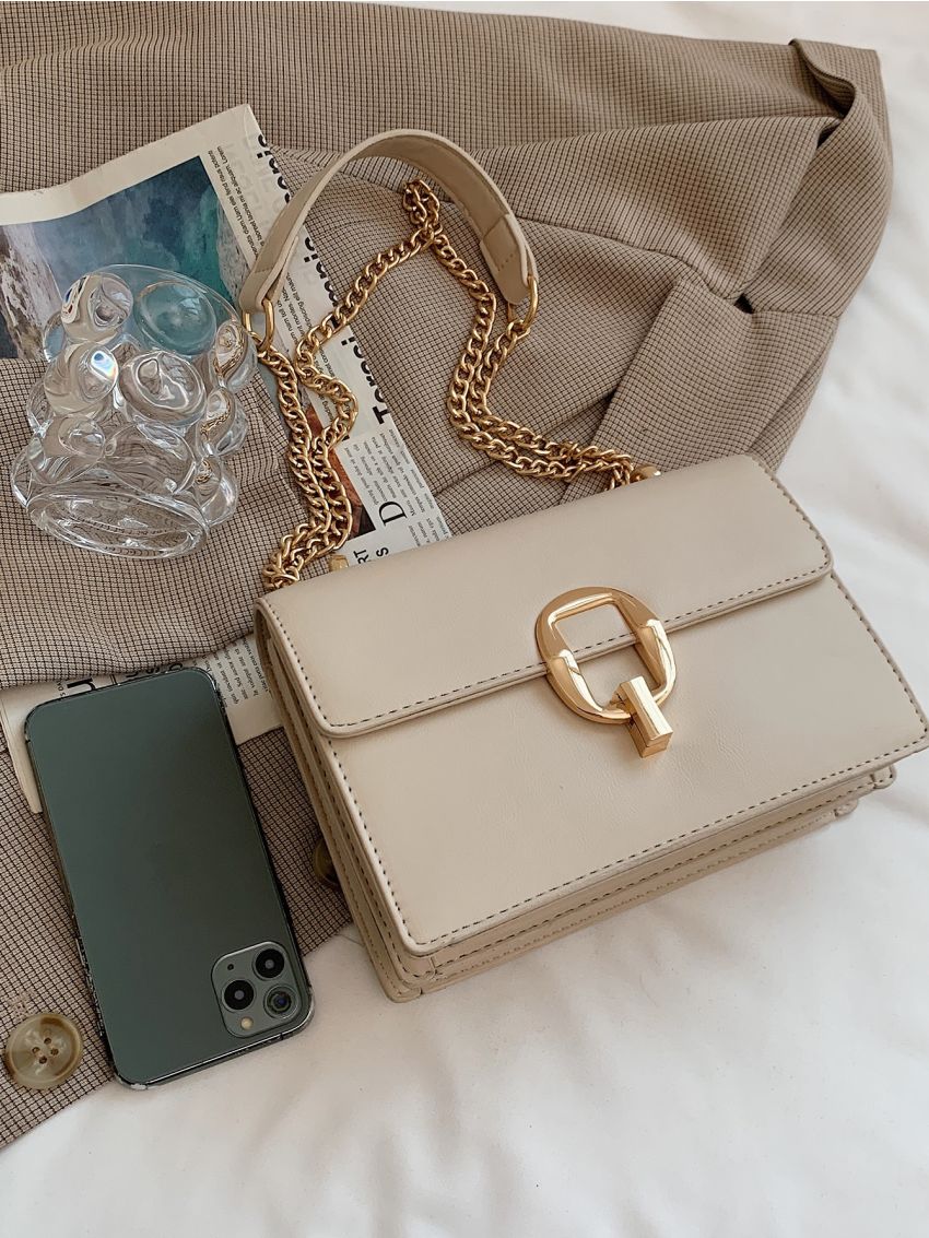 Minimalist Flap Chain Shoulder Bag