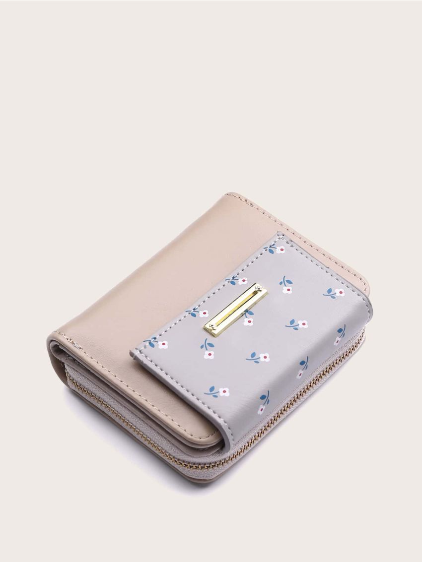 Flower Detail Flap Small Wallet