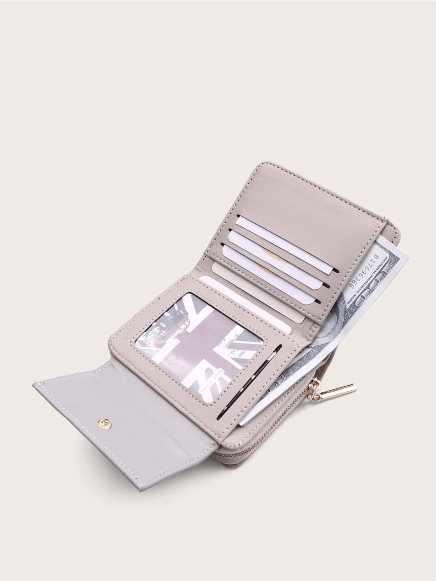 Flower Detail Flap Small Wallet