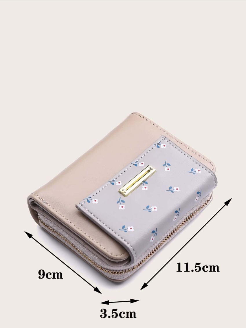 Flower Detail Flap Small Wallet