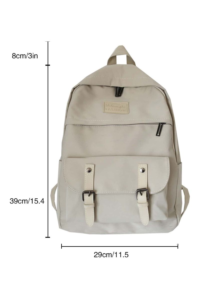 Buckle & Studded Decor Backpack