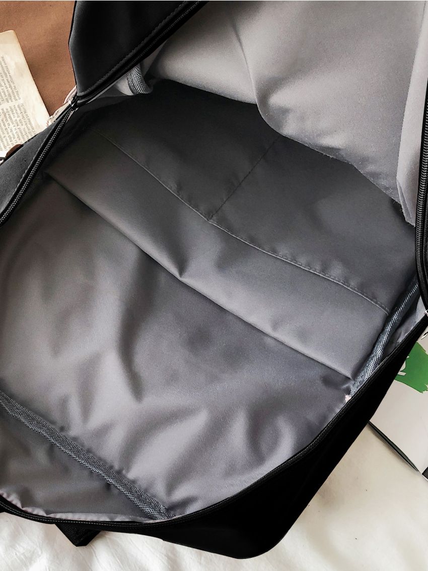 Zip Front Large Capacity Flap Backpack